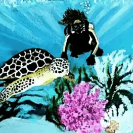 inspired by nature a brief kinship sea turtle and a diver meet underwater