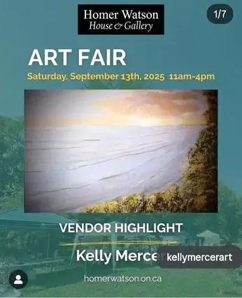 advertisement for an artfair hosted by the Homer Watson house and gallery